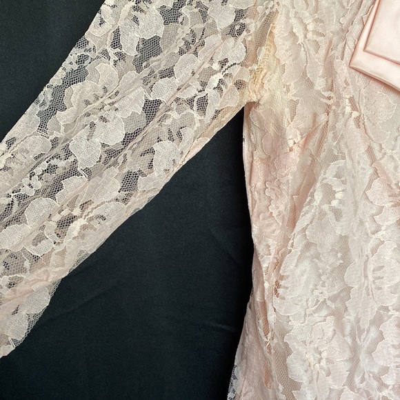 Vintage 60s baby pink lace/ bow dress - Picture 3 of 9